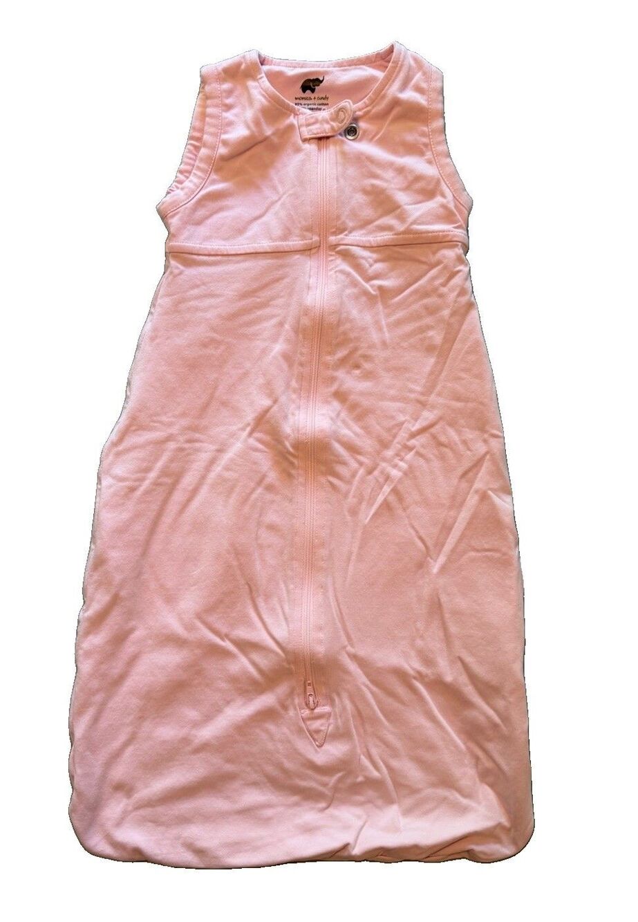 Monica and Andy Organic Sleep Bag Wearable Blanket Pink 3-6M Baby Sleep Sack Zip
